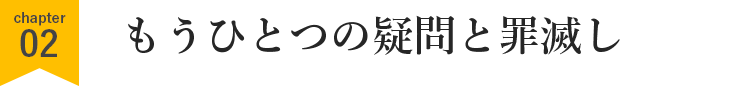 もうひとつの疑問と罪滅し